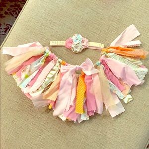 Custom made tutu and matching headband
